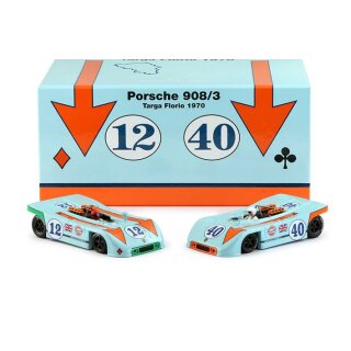 Porsche 908/3 Targa Florio 1970 Nr. 12 +Nr.40  limited edition twinset