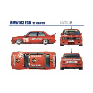 BMW M3 E30 DTM 1992 Team Jaegermeister +  Fina  1/24 KIT